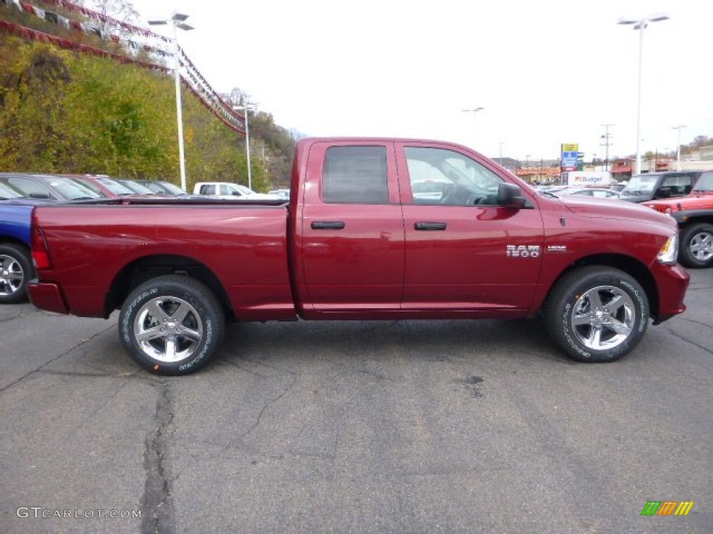 Deep Cherry Red Crystal Pearl 2015 Ram 1500 Express Quad Cab 4x4 Exterior Photo #98657915