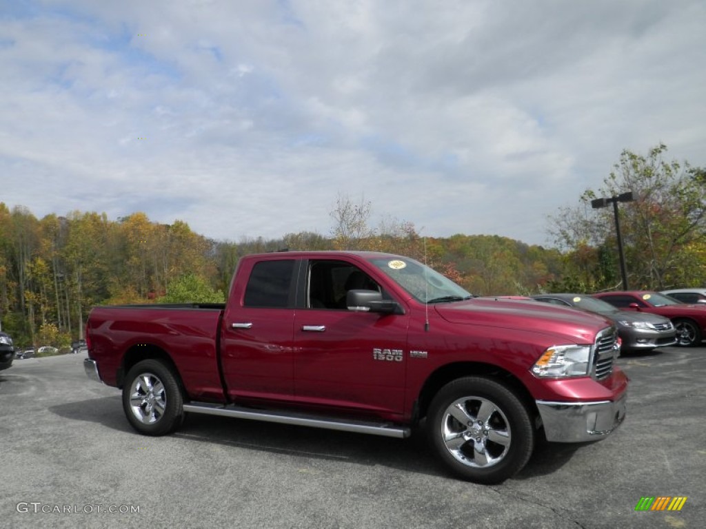 2014 1500 SLT Quad Cab 4x4 - Deep Cherry Red Crystal Pearl / Black/Diesel Gray photo #1