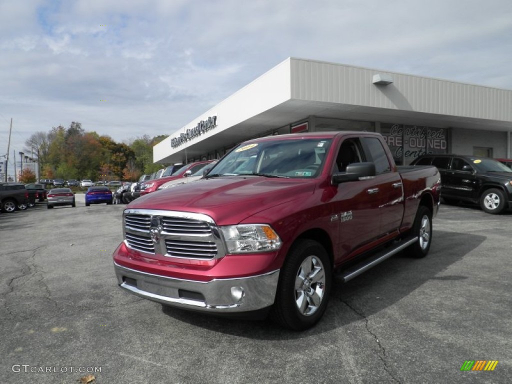 2014 1500 SLT Quad Cab 4x4 - Deep Cherry Red Crystal Pearl / Black/Diesel Gray photo #2