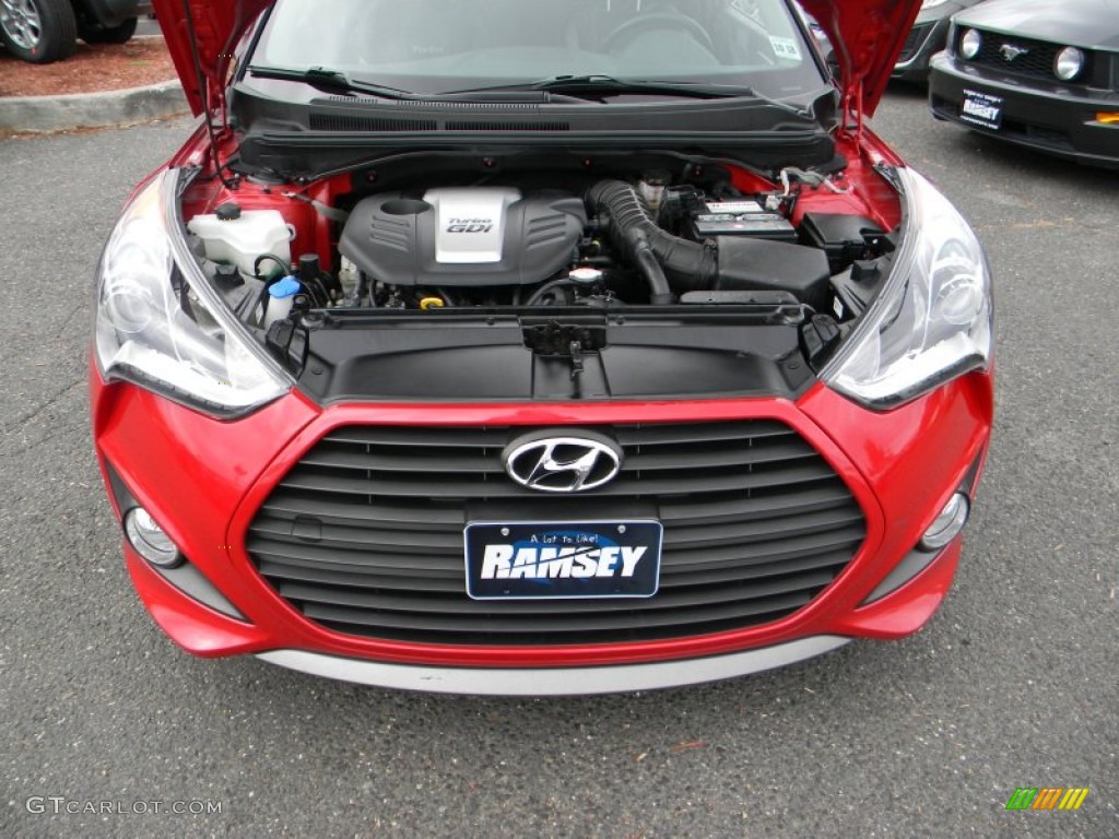 2013 Veloster Turbo - Boston Red / Black photo #3
