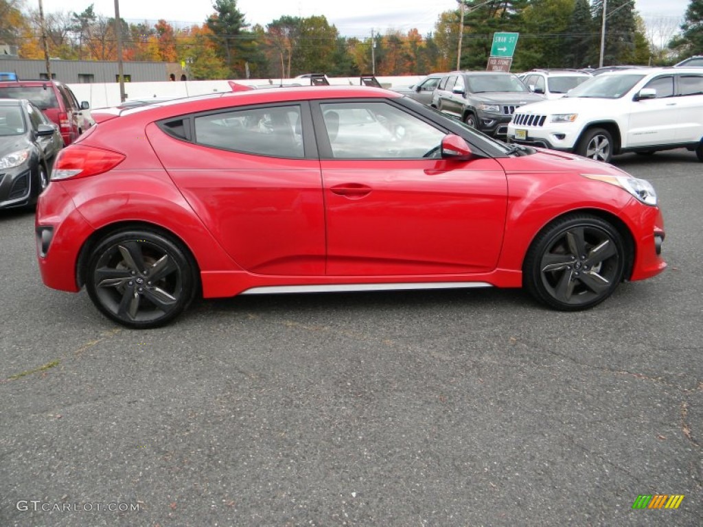 2013 Veloster Turbo - Boston Red / Black photo #5