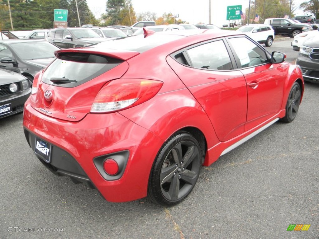 2013 Veloster Turbo - Boston Red / Black photo #6