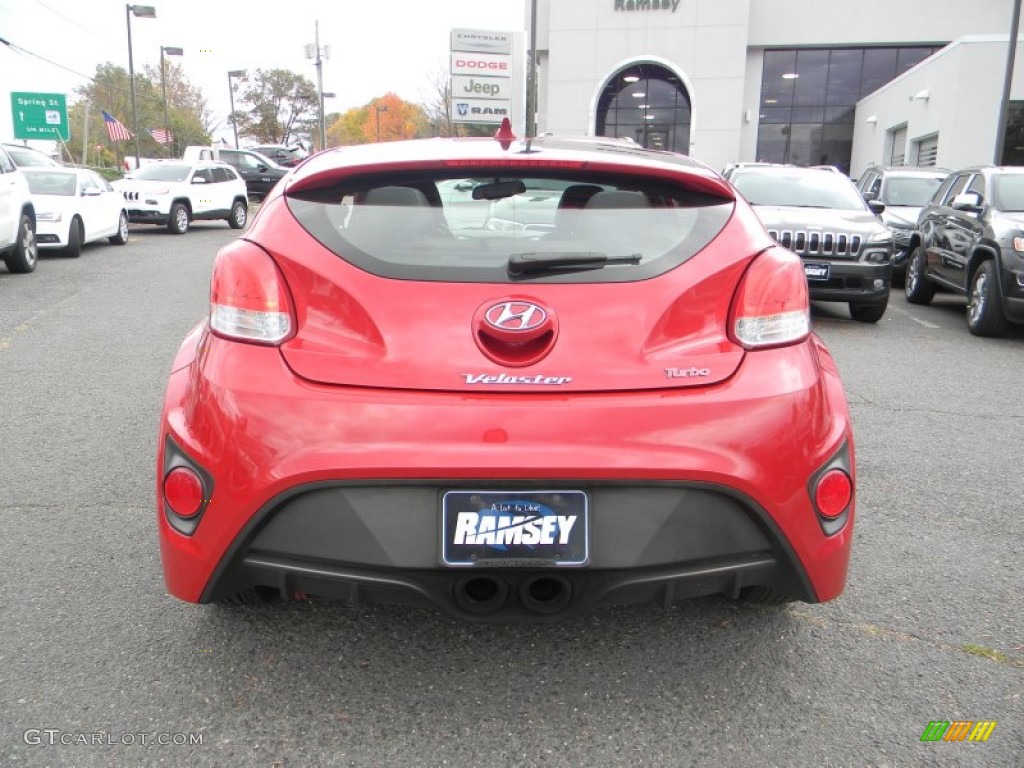 2013 Veloster Turbo - Boston Red / Black photo #7