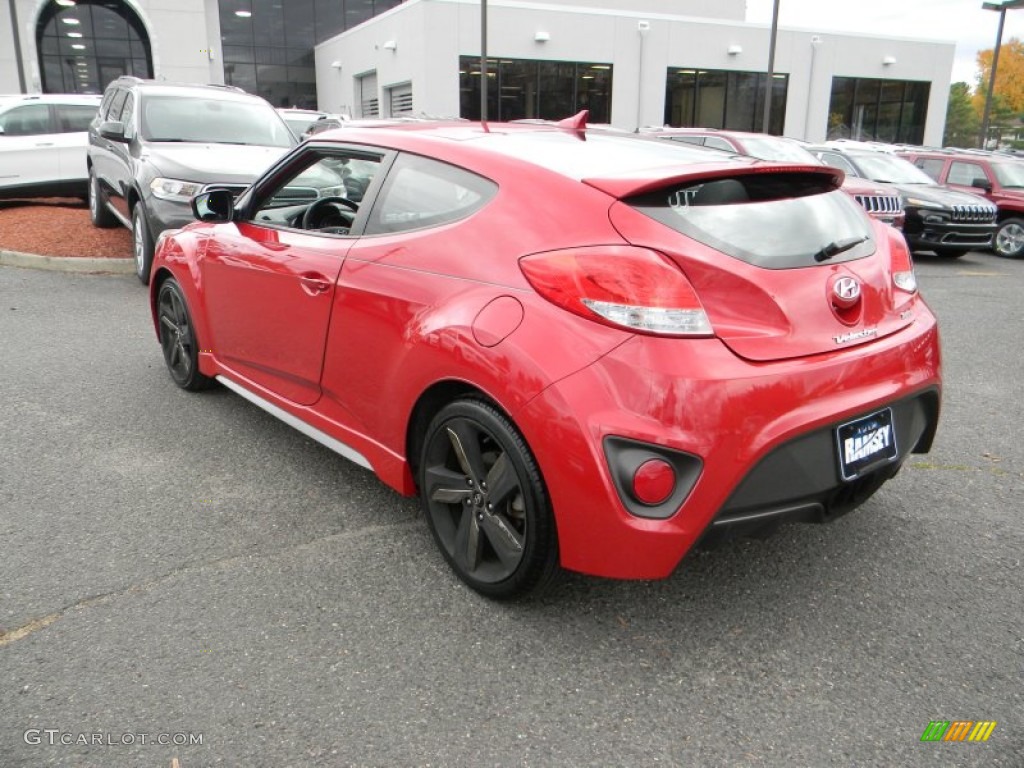 2013 Veloster Turbo - Boston Red / Black photo #9