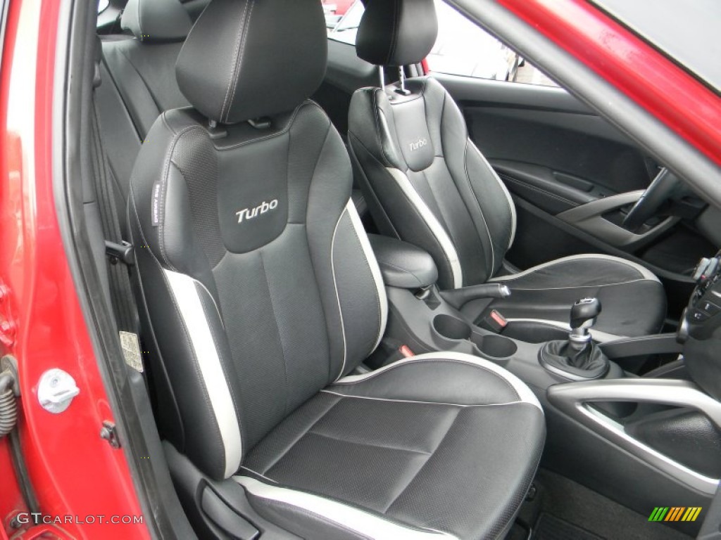 2013 Veloster Turbo - Boston Red / Black photo #13