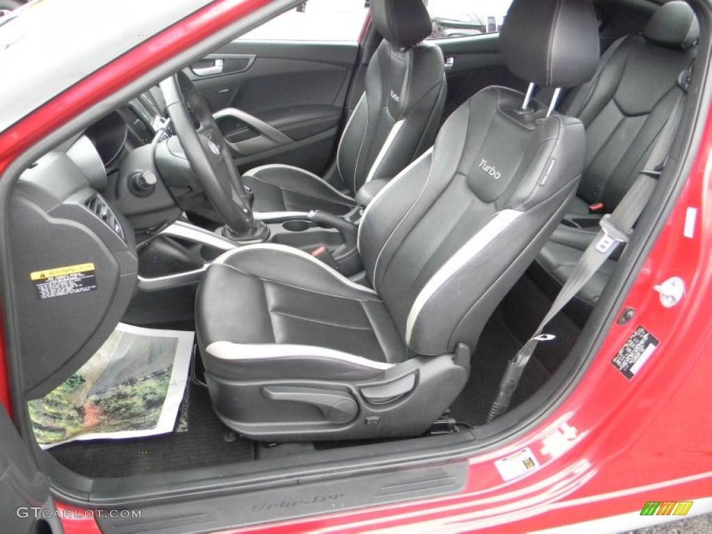 Black Interior 2013 Hyundai Veloster Turbo Photo #98665463
