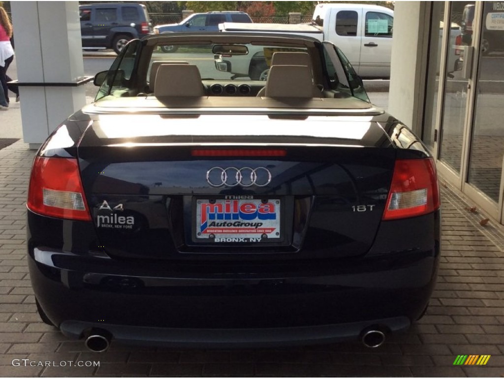 2005 A4 1.8T Cabriolet - Moro Blue Pearl Effect / Beige photo #5