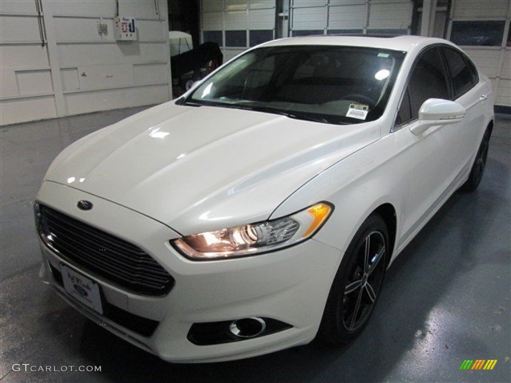 2015 Fusion Titanium - White Platinum Metallic / Terracotta photo #3