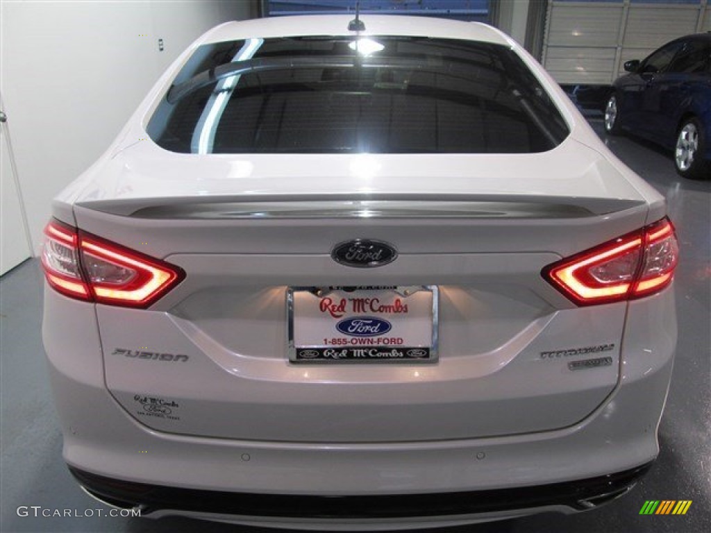 2015 Fusion Titanium - White Platinum Metallic / Terracotta photo #5