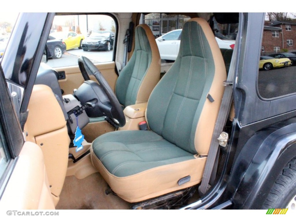 Green/Khaki Interior 1998 Jeep Wrangler Sahara 4x4 Photo #98671847