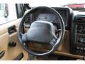 1998 Jeep Wrangler Green/Khaki Interior Steering Wheel Photo