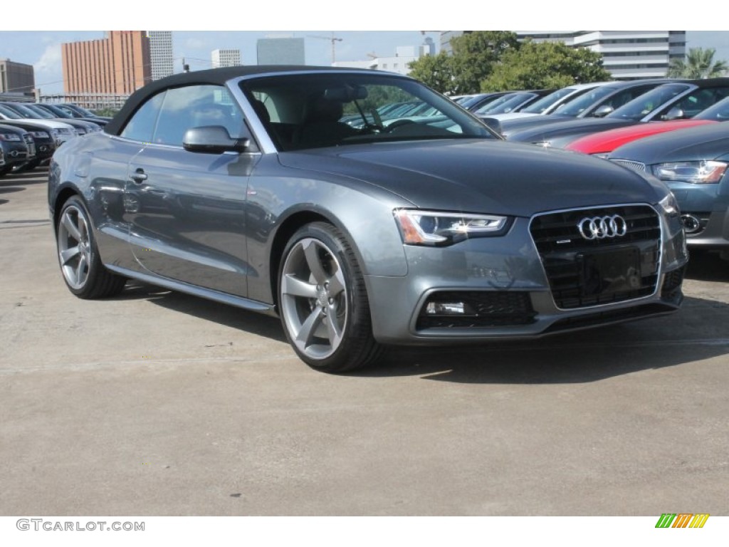 2015 A5 Premium Plus quattro Convertible - Monsoon Gray Metallic / Black photo #3