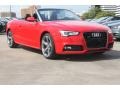 Brilliant Red 2015 Audi A5 Premium Plus quattro Convertible Exterior