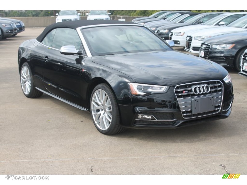 Brilliant Black 2015 Audi S5 3.0T Premium Plus quattro Cabriolet Exterior Photo #98677127
