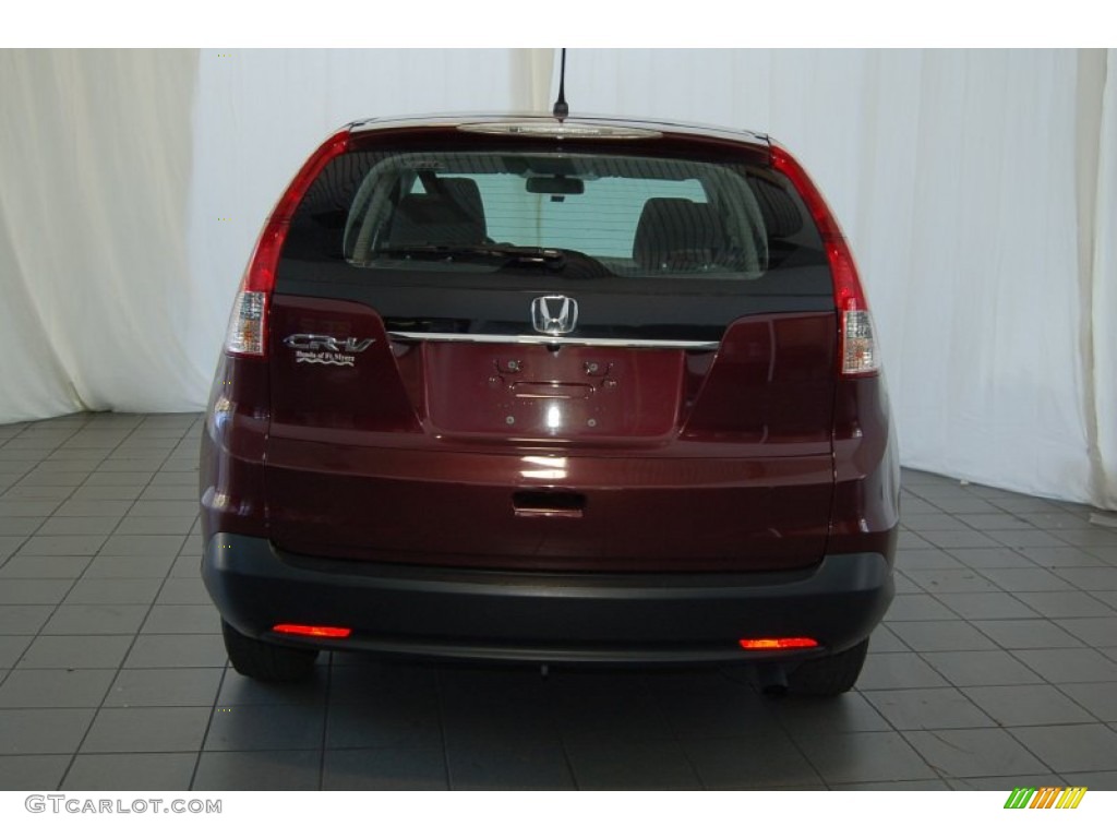2012 CR-V LX - Basque Red Pearl II / Gray photo #7