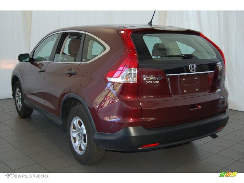 2012 CR-V LX - Basque Red Pearl II / Gray photo #8
