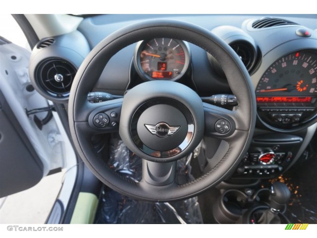 2015 Mini Paceman Cooper Carbon Black Steering Wheel Photo #98681339