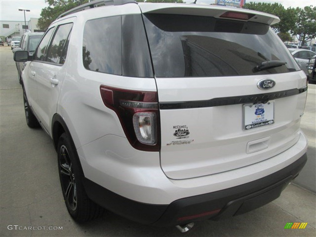 2015 Explorer Sport 4WD - White Platinum / Sport Charcoal Black/Sienna photo #2