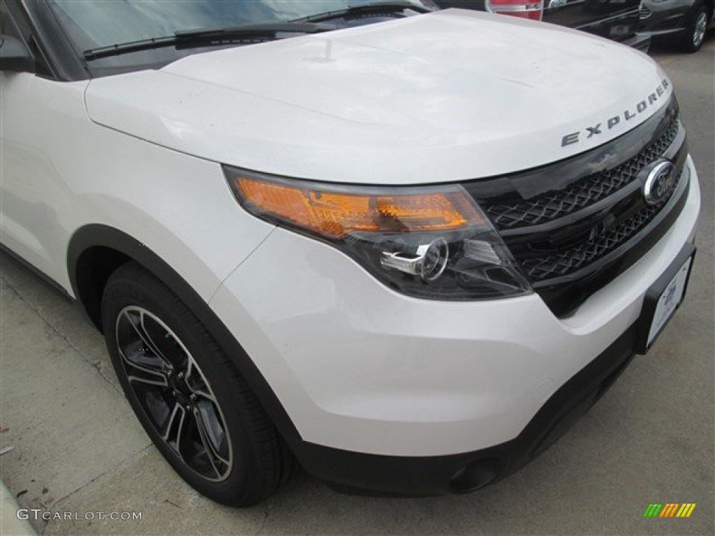 2015 Explorer Sport 4WD - White Platinum / Sport Charcoal Black/Sienna photo #9