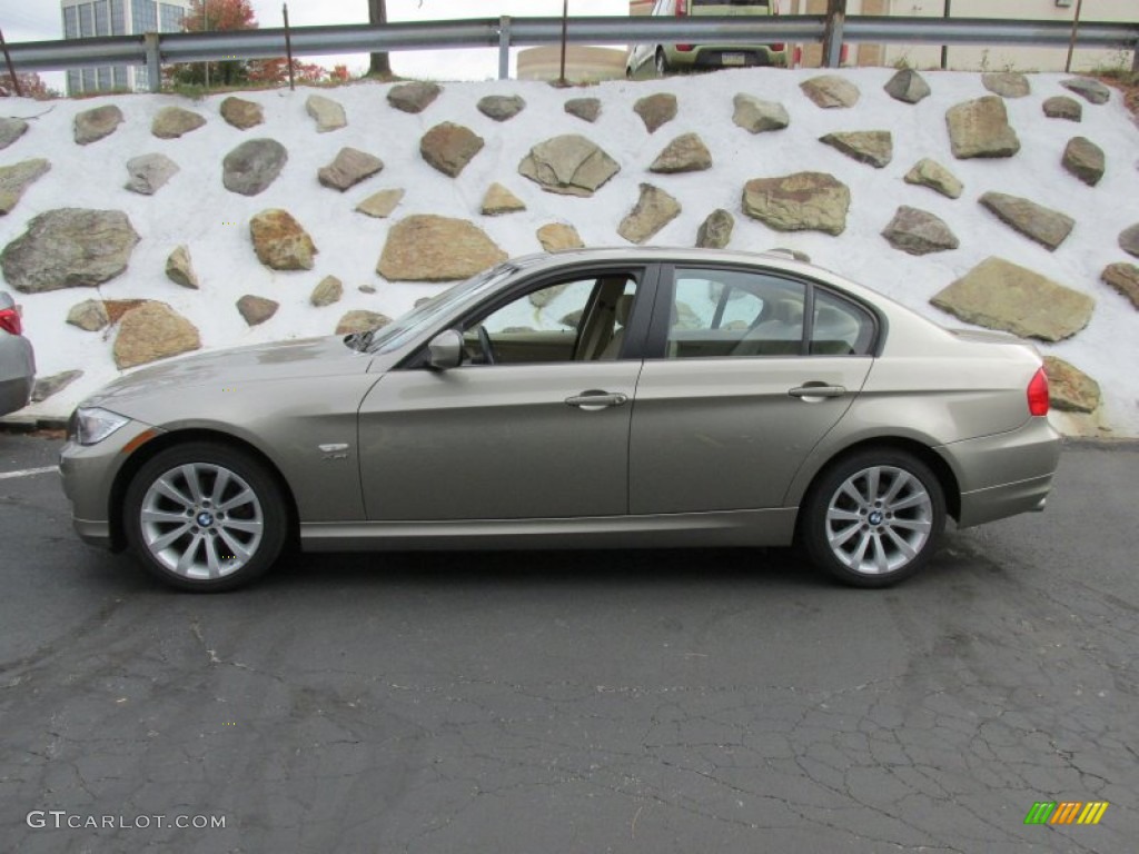 2011 3 Series 328i xDrive Sedan - Platinum Bronze Metallic / Beige photo #2