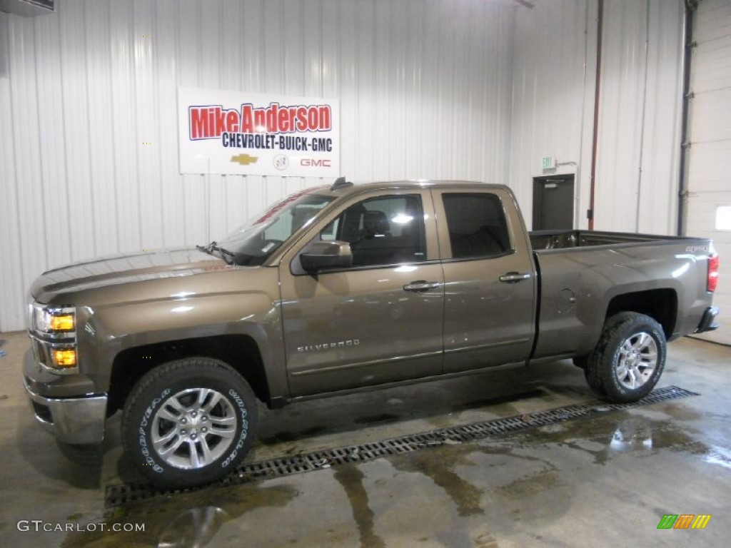 2015 Silverado 1500 LT Double Cab 4x4 - Brownstone Metallic / Jet Black photo #1