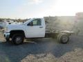 Summit White - Sierra 3500HD Work Truck Regular Cab 4x4 Chassis Photo No. 3