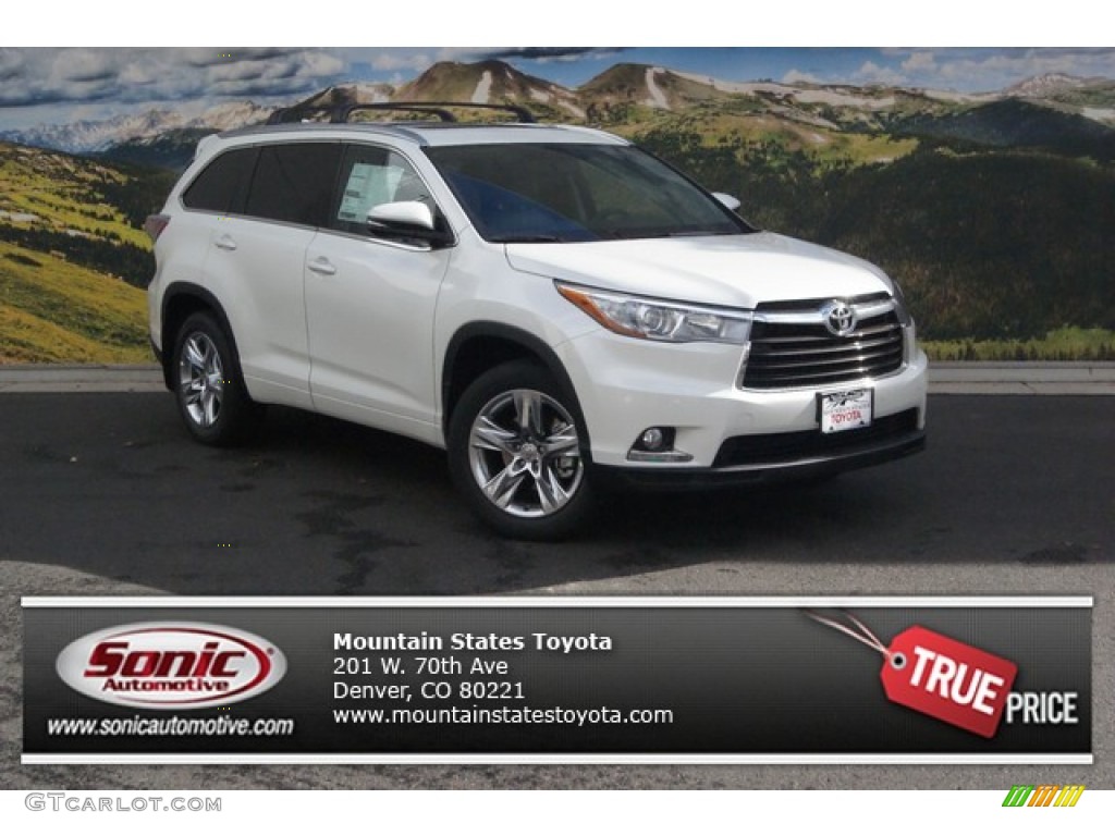 Blizzard Pearl White Toyota Highlander