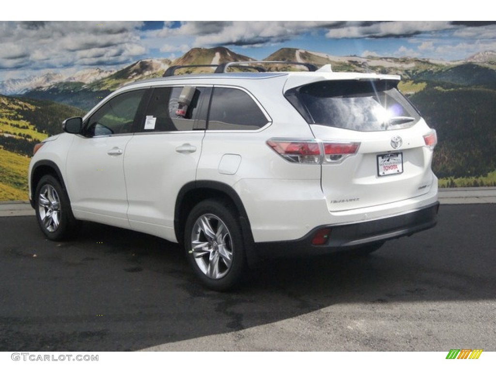 2015 Highlander Limited AWD - Blizzard Pearl White / Ash photo #3