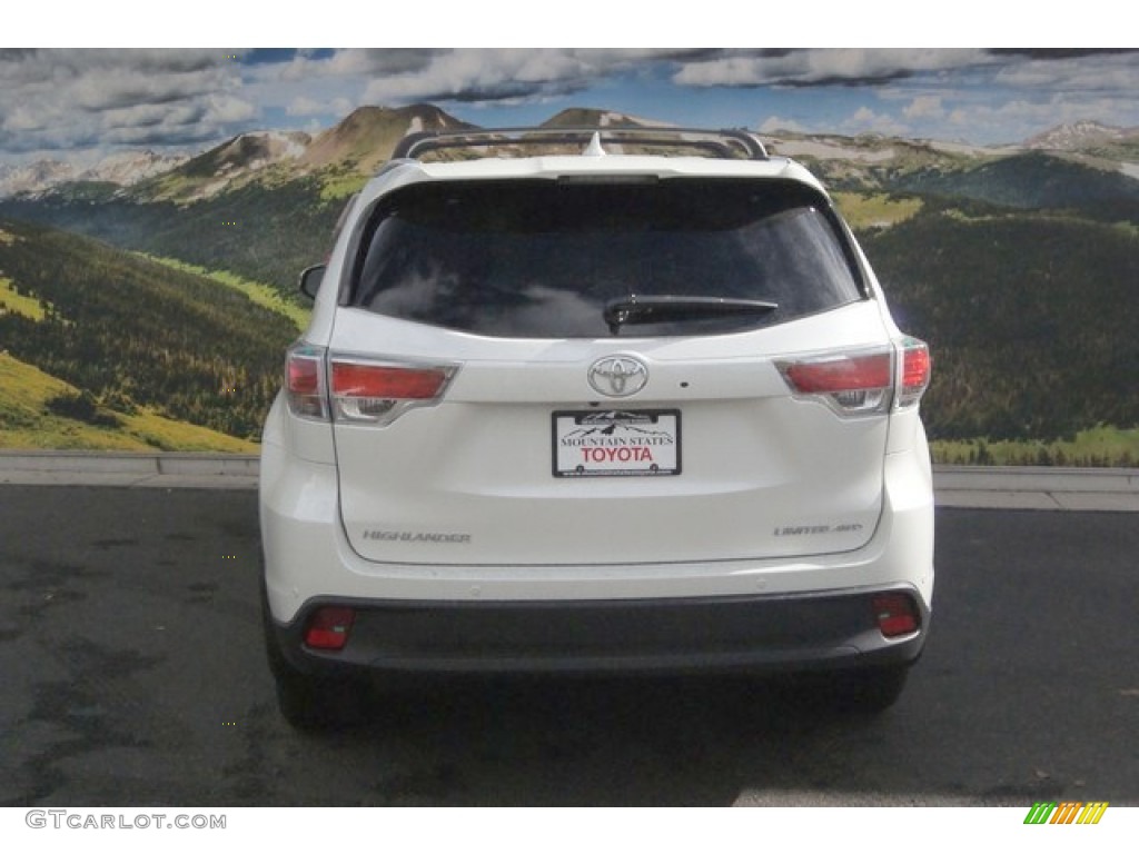 2015 Highlander Limited AWD - Blizzard Pearl White / Ash photo #4
