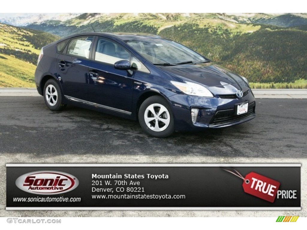 2015 Prius Four Hybrid - Nautical Blue Metallic / Misty Gray photo #1