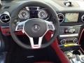 2015 Mercedes-Benz SL Bengal Red/Black Interior Steering Wheel Photo