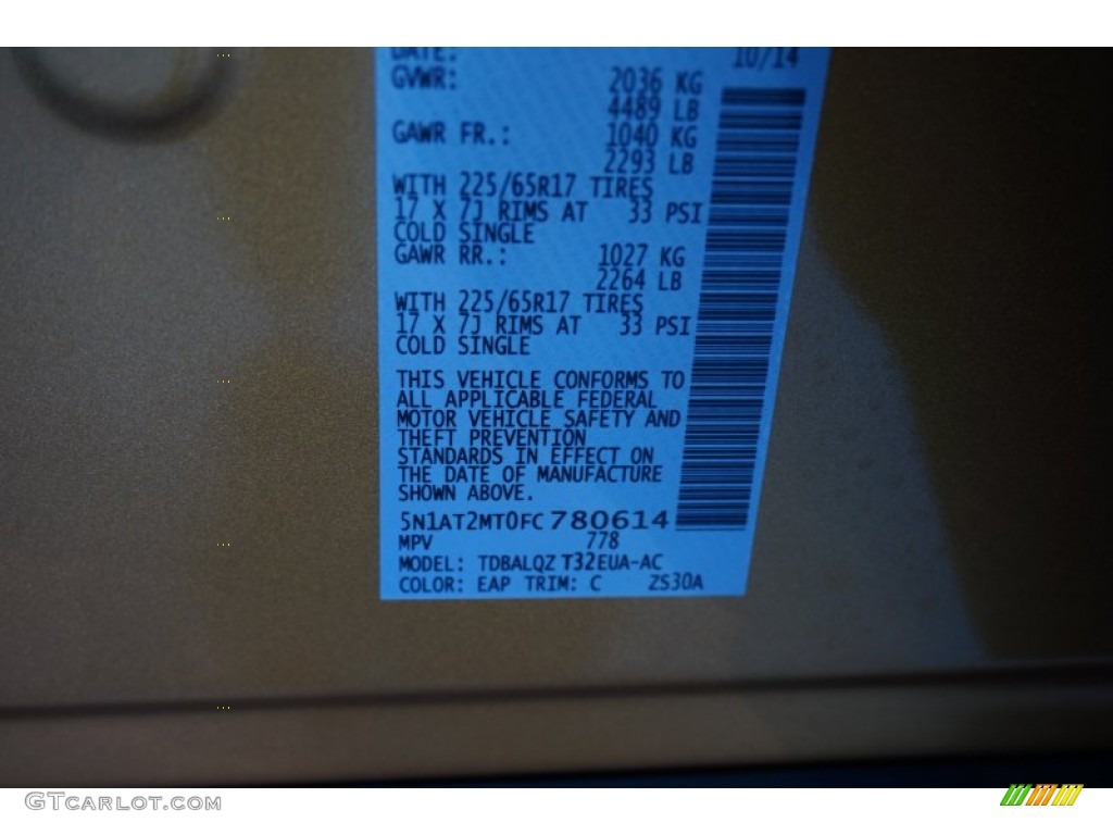 2015 Rogue Color Code EAP for Saharan Sun Photo #98703461