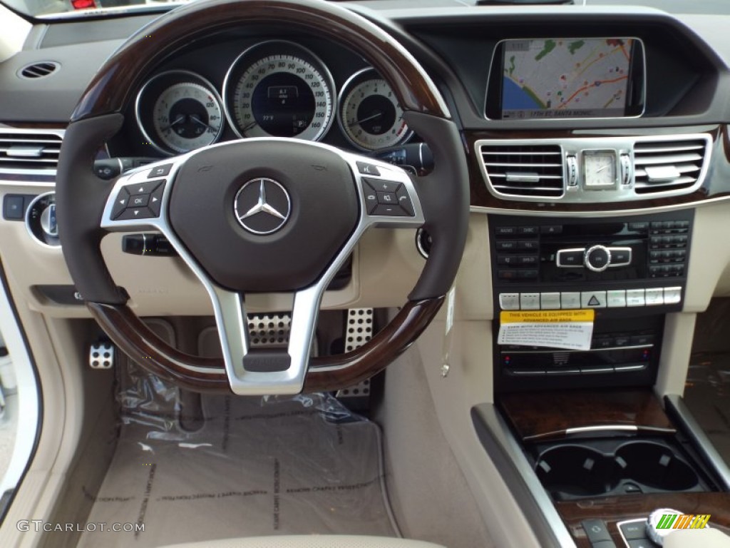 2015 Mercedes-Benz E 350 4Matic Wagon Silk Beige/Espresso Brown Dashboard Photo #98703493