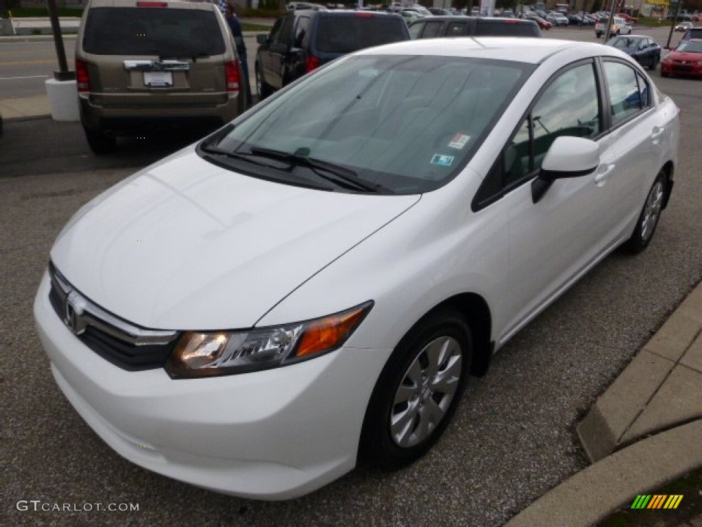 Taffeta White 2012 Honda Civic LX Sedan Exterior Photo #98704090