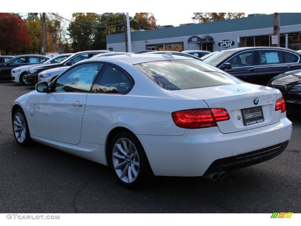 2011 3 Series 328i xDrive Coupe - Alpine White / Coral Red/Black Dakota Leather photo #5