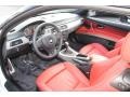 Coral Red/Black Dakota Leather Interior Photo for 2011 BMW 3 Series #98705386