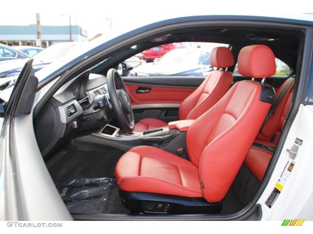 Coral Red/Black Dakota Leather Interior 2011 BMW 3 Series 328i xDrive Coupe Photo #98705413