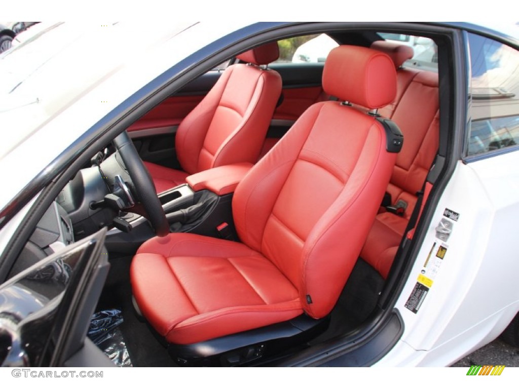 Coral Red/Black Dakota Leather Interior 2011 BMW 3 Series 328i xDrive Coupe Photo #98705458