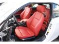 2011 BMW 3 Series Coral Red/Black Dakota Leather Interior Front Seat Photo