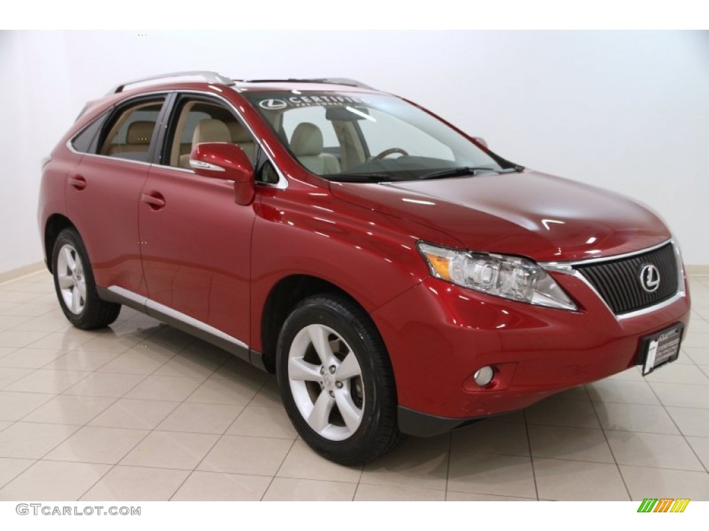2012 RX 350 AWD - Matador Red Metallic / Parchment photo #1