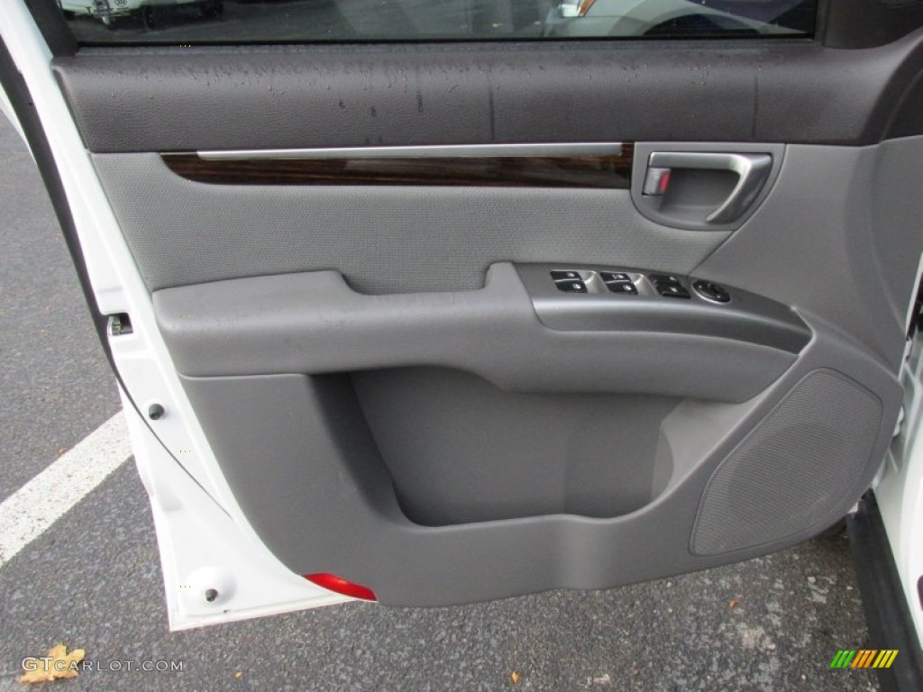 2010 Hyundai Santa Fe GLS 4WD Gray Door Panel Photo #98714704
