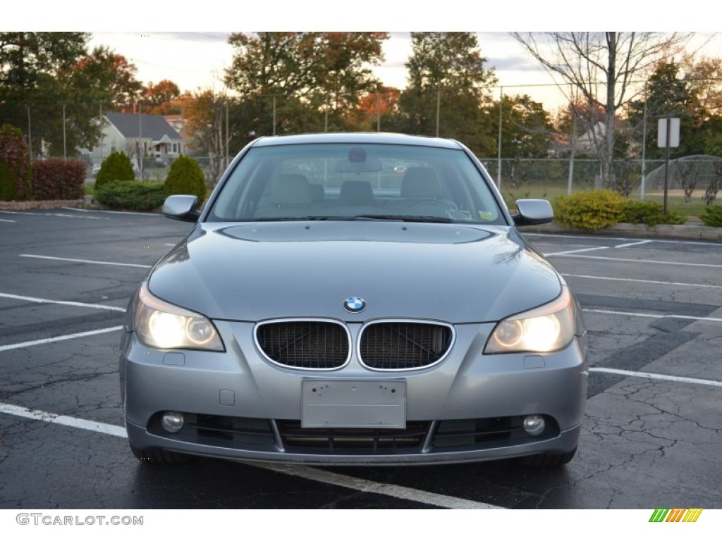 2005 5 Series 530i Sedan - Silver Grey Metallic / Grey photo #2