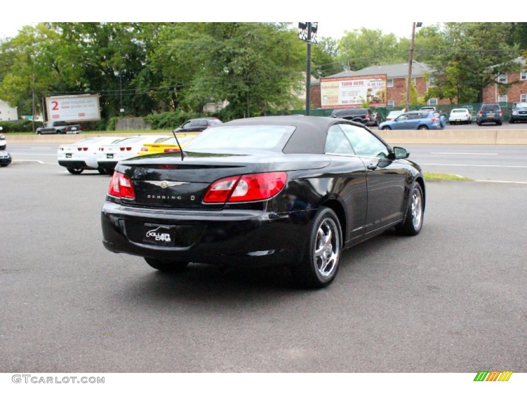 2008 Sebring LX Convertible - Brilliant Black Crystal Pearl / Dark Slate Gray/Light Slate Gray photo #7