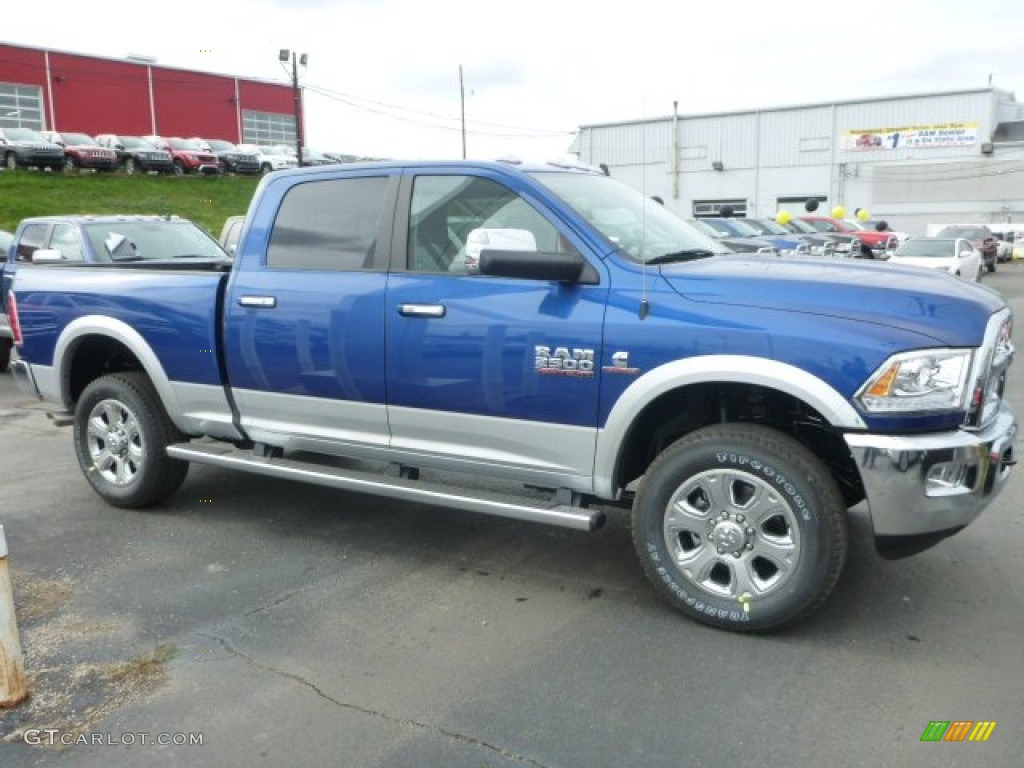 Blue Streak Pearl 2015 Ram 2500 Laramie Crew Cab 4x4 Exterior Photo #98724556