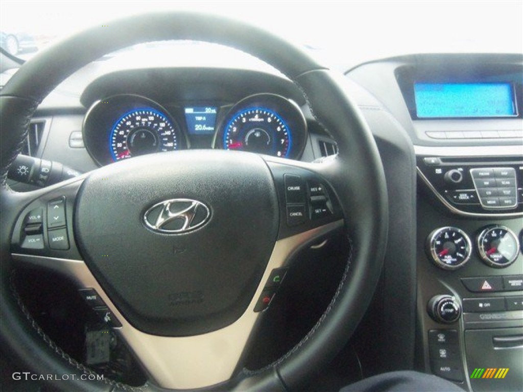 2015 Genesis Coupe 3.8 - Caspian Black / Black photo #7