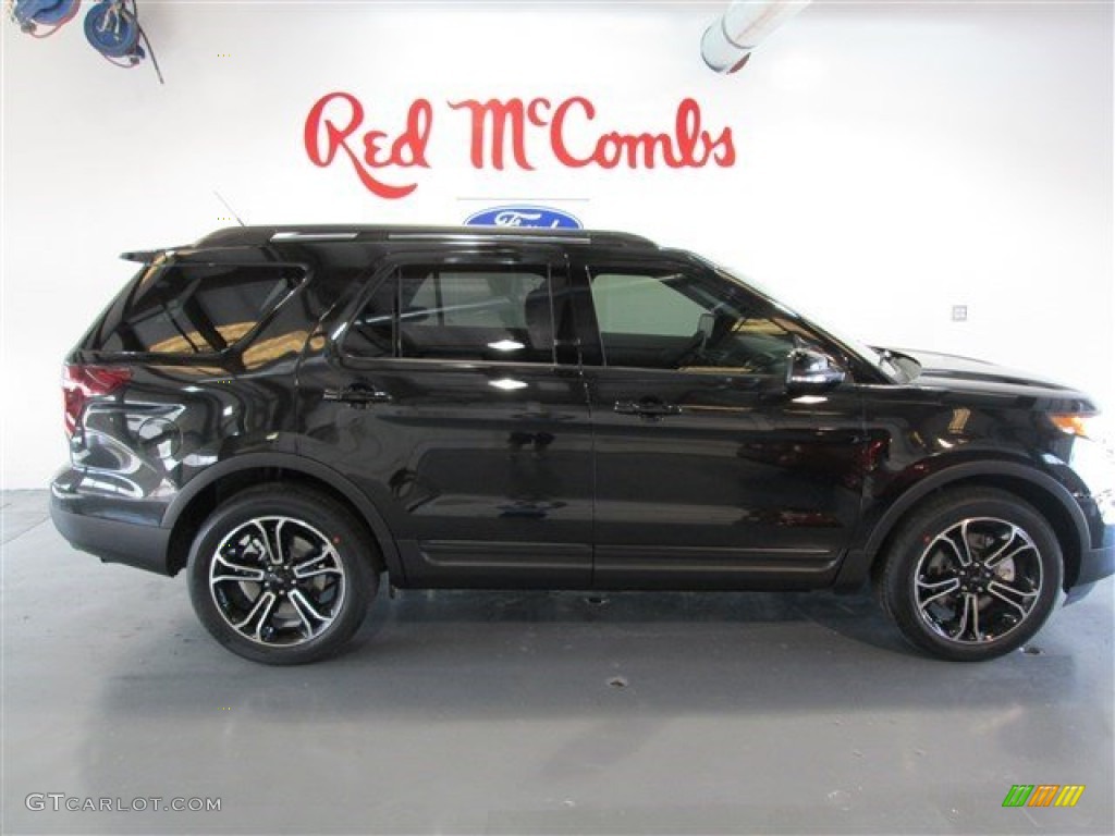 2015 Explorer Sport 4WD - Tuxedo Black / Sport Charcoal Black photo #8