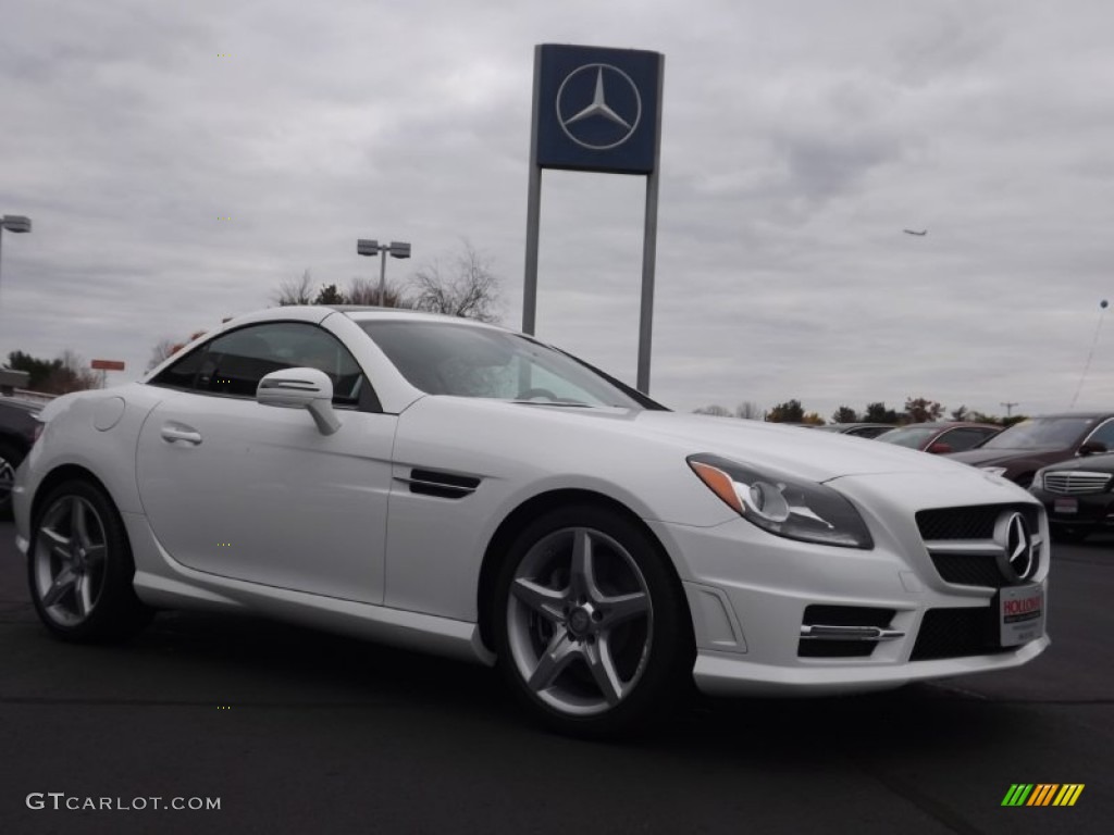 2015 SLK 250 Roadster - Polar White / Bengal Red/Black photo #3
