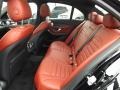 2015 Mercedes-Benz C Cranberry Red/Black Interior Rear Seat Photo
