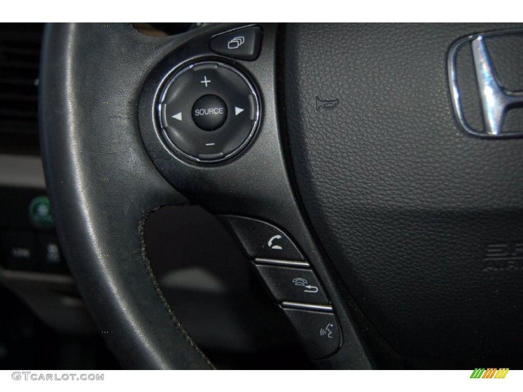 2013 Accord EX-L V6 Sedan - Obsidian Blue Pearl / Gray photo #25