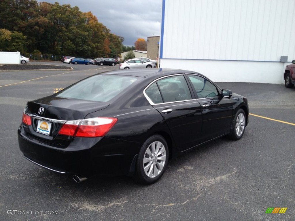 2014 Accord EX Sedan - Crystal Black Pearl / Black photo #2